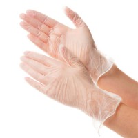 Перчатки виниловые неопудренные